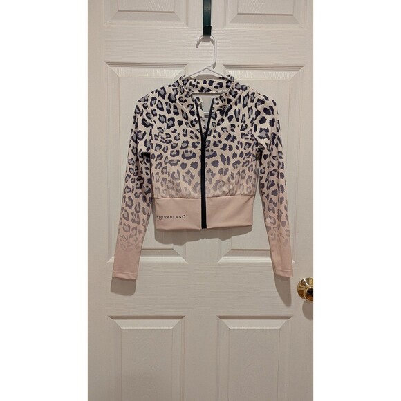 Noire Blanc Size XS Leopard Gradient Jacket - Picture 4 of 9